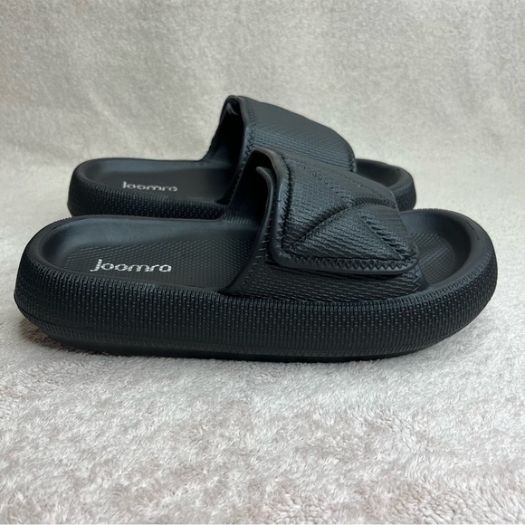 Puffy Comfort Cloud Pool Slides Sandals-Black-Womens 5.5-Casual-Beach-Lounge-NEW - Picture 3 of 10